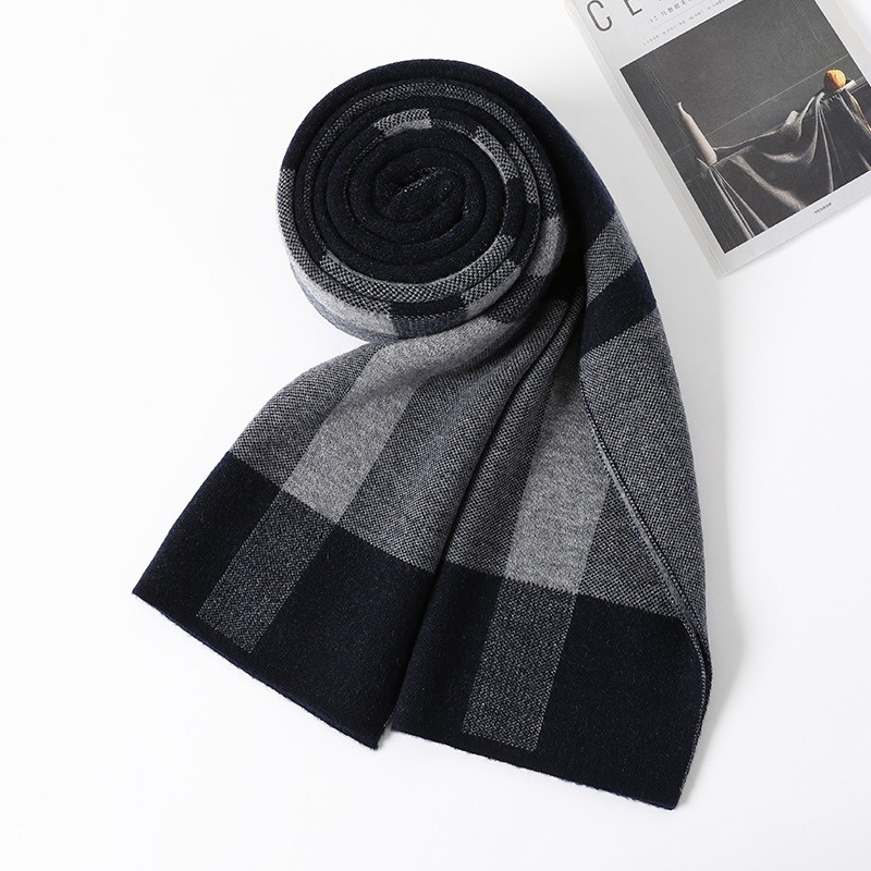 ผ้าพันคอหรูหราสำหรับผู้ชาย ผ้า - Muffler Men Wool บทวิจารณ์และราคา