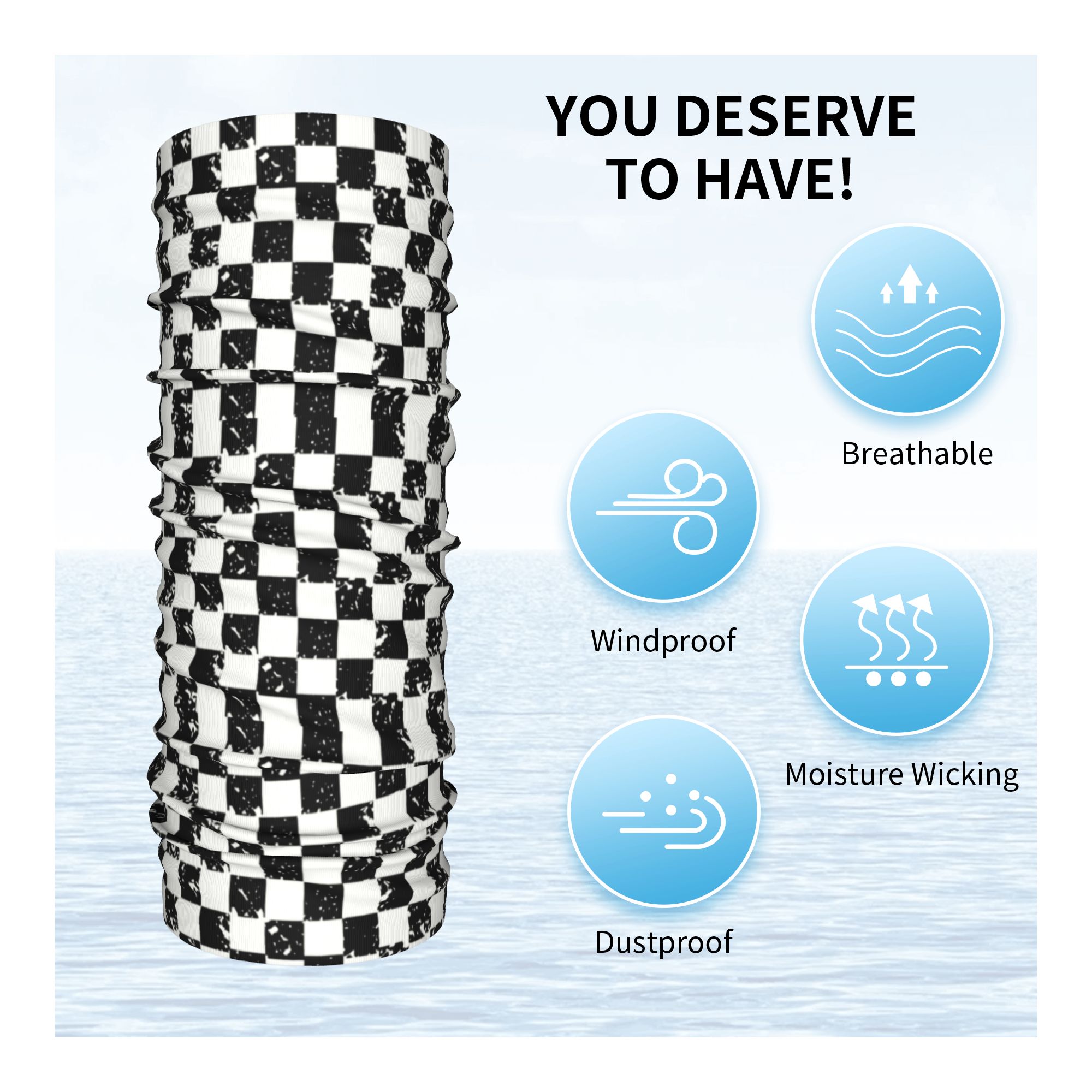 ผ้าพันคอแบบย้อนยุค ลายธงชาติ ส - Neck Warmer Tube บทวิจารณ์และราคา
