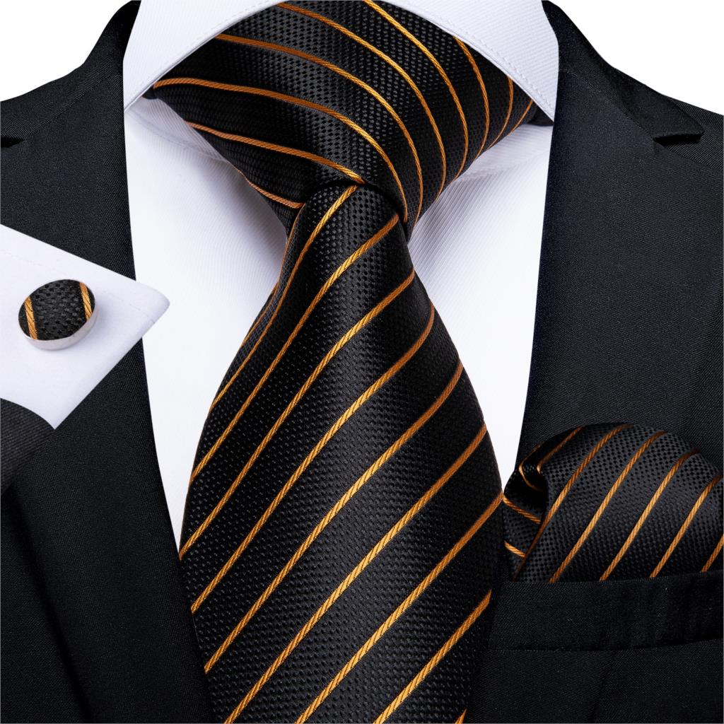 DiBanGu Designer Mens Tie ทองส - Silk Tie Striped บทวิจารณ์และราคา