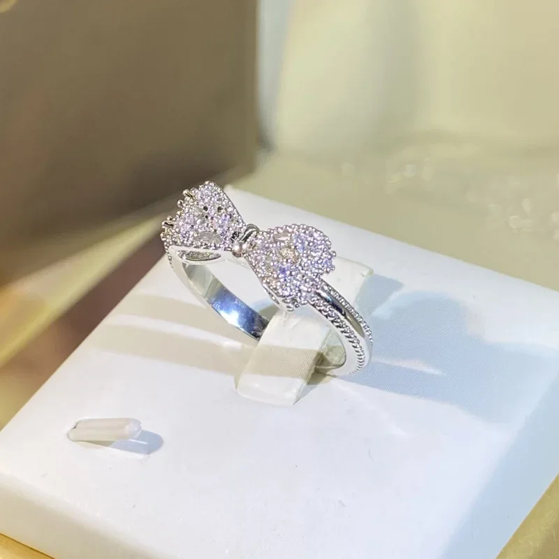 แฟนซีโบว์แหวนพราว CZ เงินสเตอร - Tie Clip Silver บทวิจารณ์และราคา