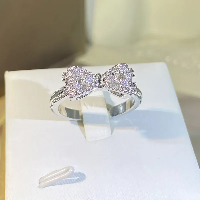 แฟนซีโบว์แหวนพราว CZ เงินสเตอร - Tie Clip Silver บทวิจารณ์และราคา