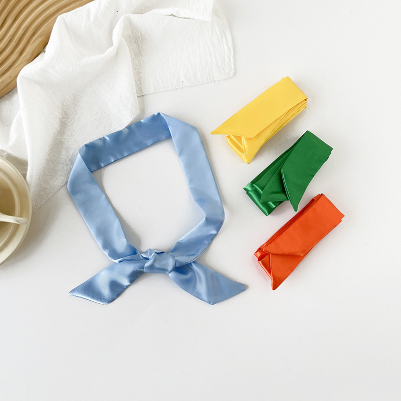 4x100 ซม.ซาตินผ้าไหมแคบผ้าพันค - Silk Neck Scarf บทวิจารณ์และราคา