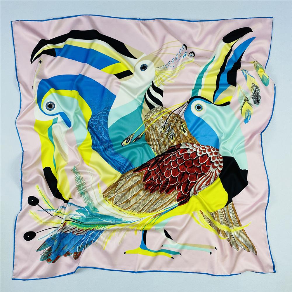 90ซม.Parrotผ้าไหมยี่ห้อผ้าพันค - Scarf Silk Square บทวิจารณ์และราคา