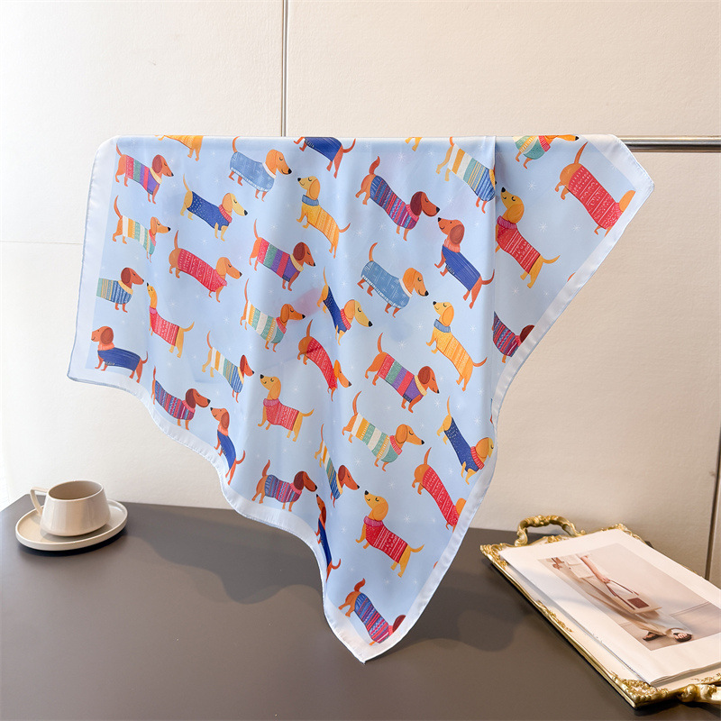 ผ้าพันคอผ้าฝ้ายพิมพ์ลายสุนัขสำ - Bandana Cotton บทวิจารณ์และราคา