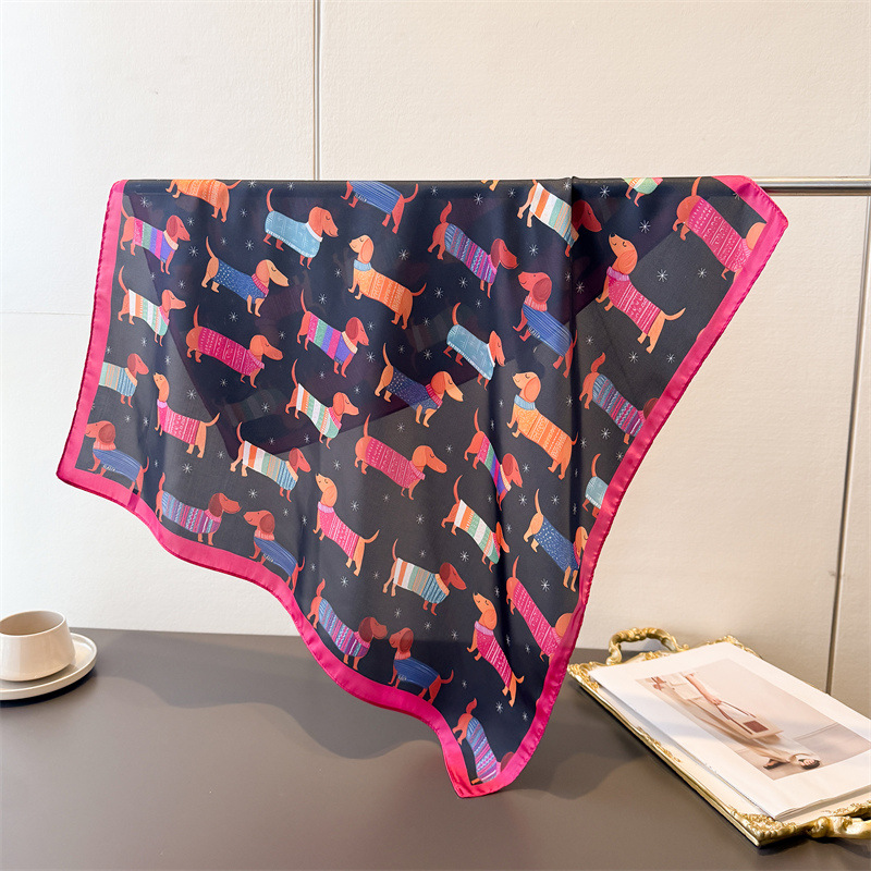 ผ้าพันคอผ้าฝ้ายพิมพ์ลายสุนัขสำ - Bandana Cotton บทวิจารณ์และราคา