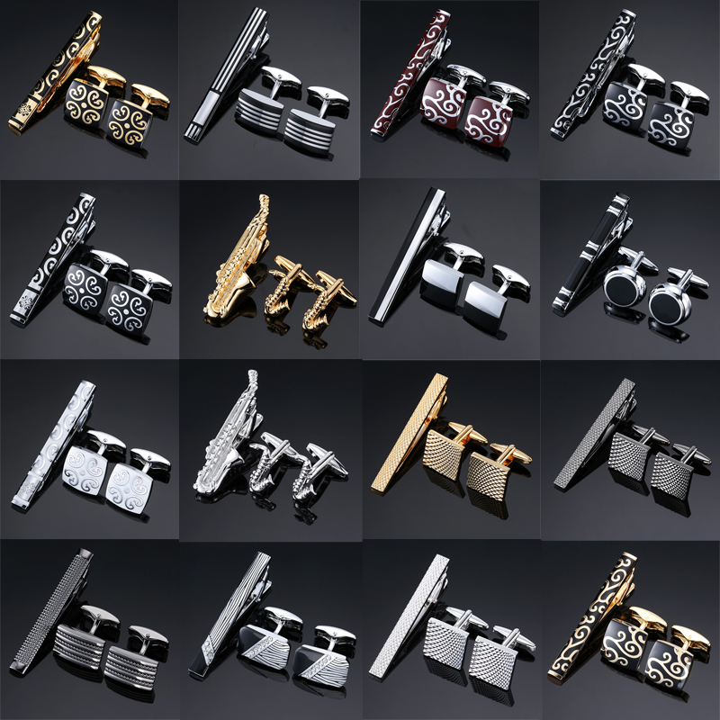 คุณภาพสูง Cuff Links เนคไทคลิป - Tie Bar Set Gift บทวิจารณ์และราคา